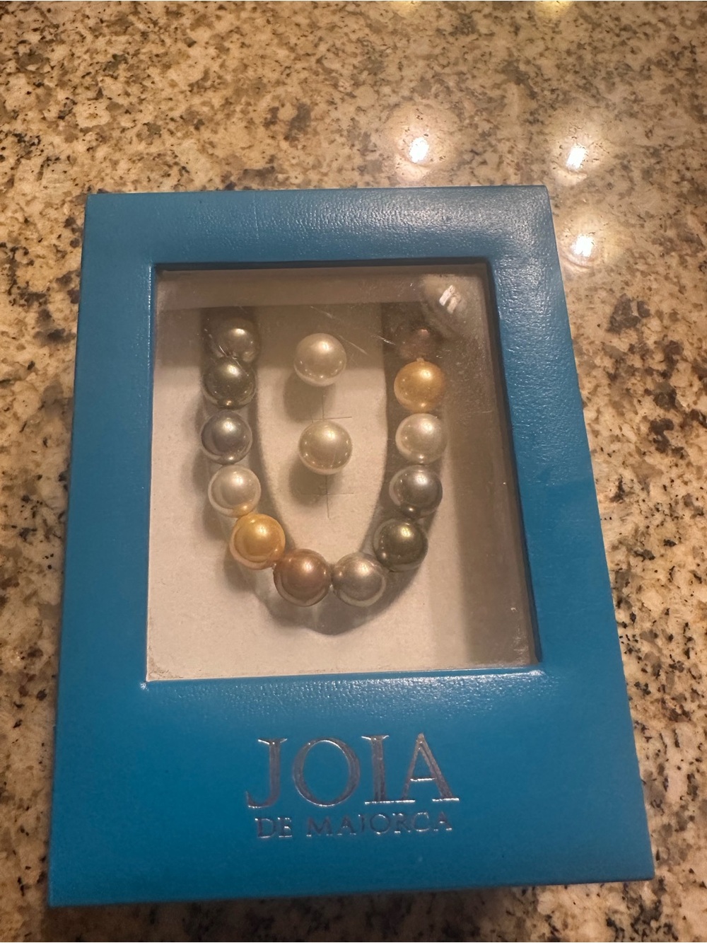 Joia De Majorca Pearls 18" Necklace With White 1 cm white earrings